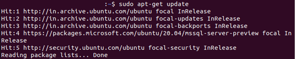 aggiornamento del repository di Ubuntu